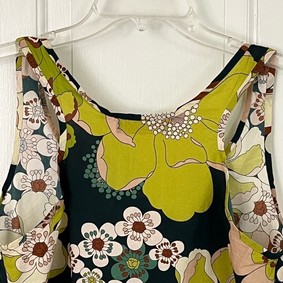 Handmade Hands of Gold Cottagecore Vintage Floral Print Sleeveless Top 60’s 70’s - Picture 6 of 11